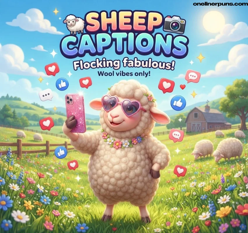 Funny Sheep Puns for Instagram and TikTok Captions