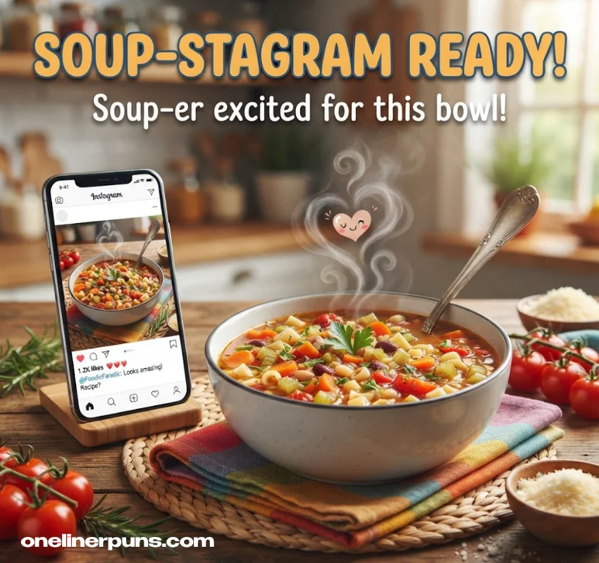 Funny Soup One-Liners for Instagram Captions & Social Media