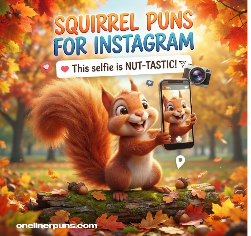 Funny Squirrel One-Liners for Instagram Captions