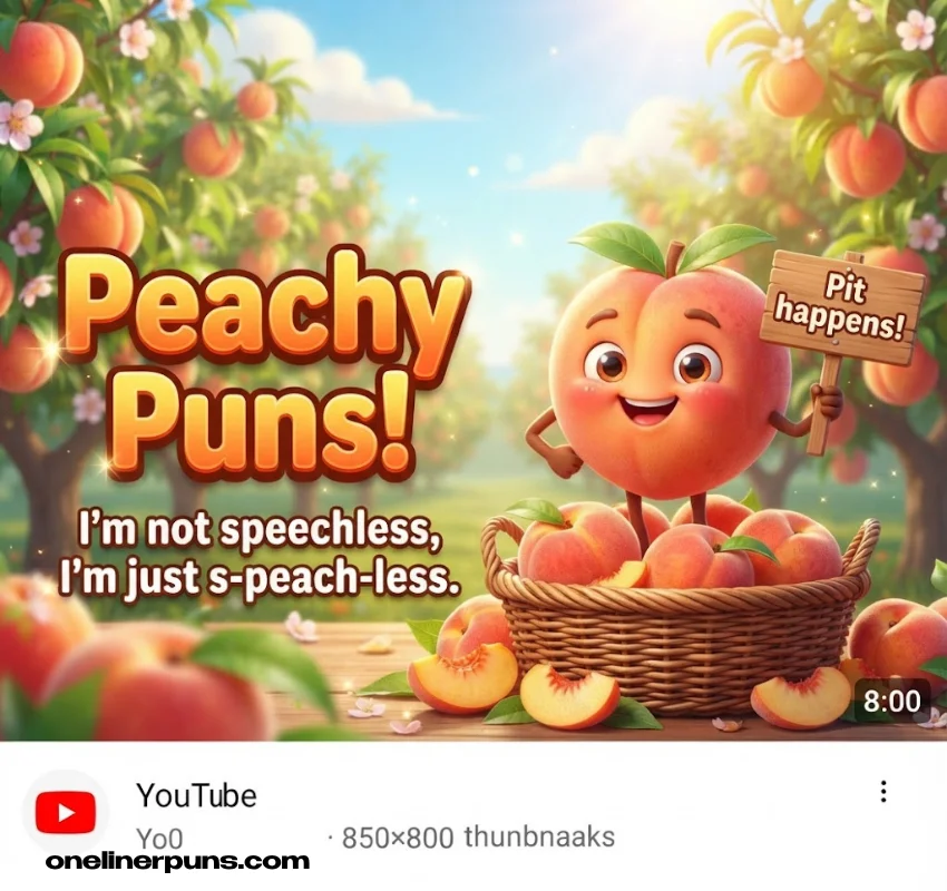 Hilarious One-Liner Peach Puns