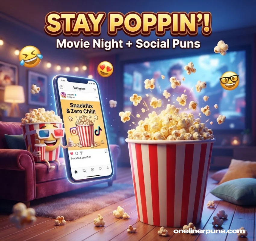 Movie Night Popcorn Puns