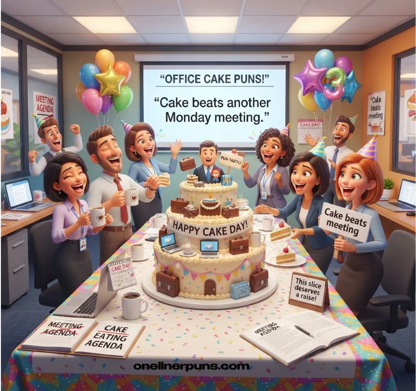 Office And Coworker Cake Puns