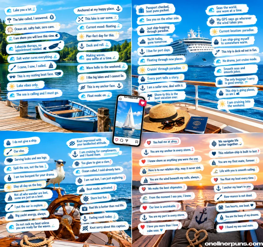 One-Liner Boat Puns for Instagram Captions