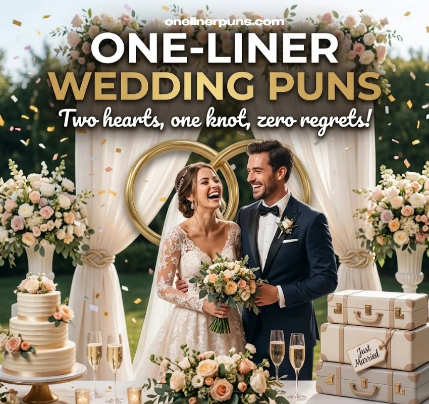 One-Liner Wedding Puns For Every Part Of Your Big Day