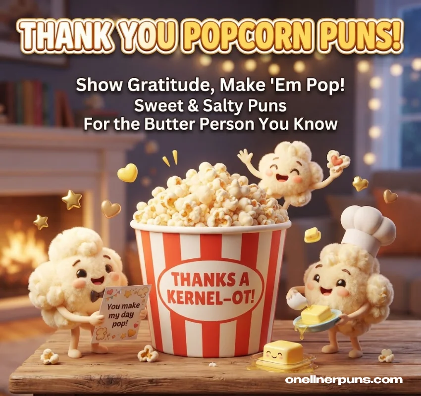 Popcorn Thank-You Puns