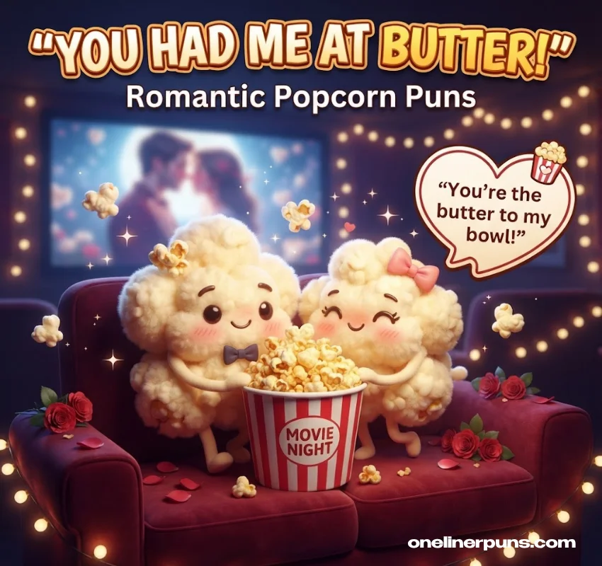 Romantic Popcorn Puns