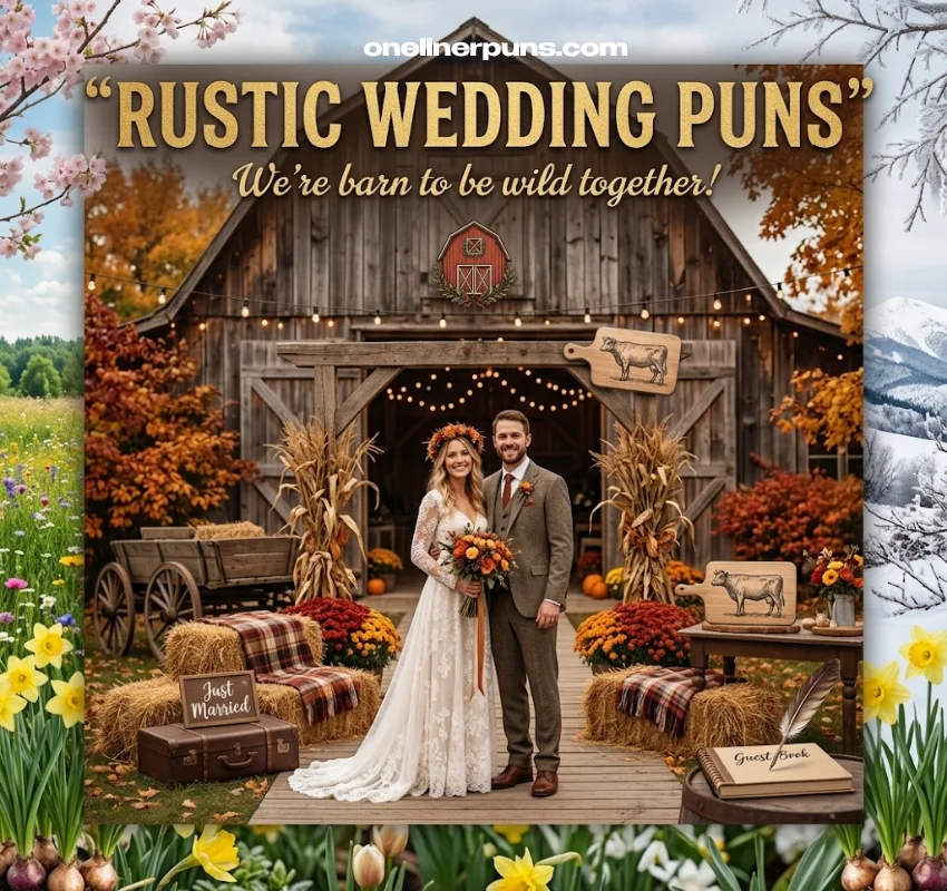 Rustic And Barn Wedding Puns