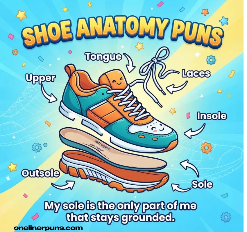 Shoe Anatomy One-Liner Puns Nobody Else Covers