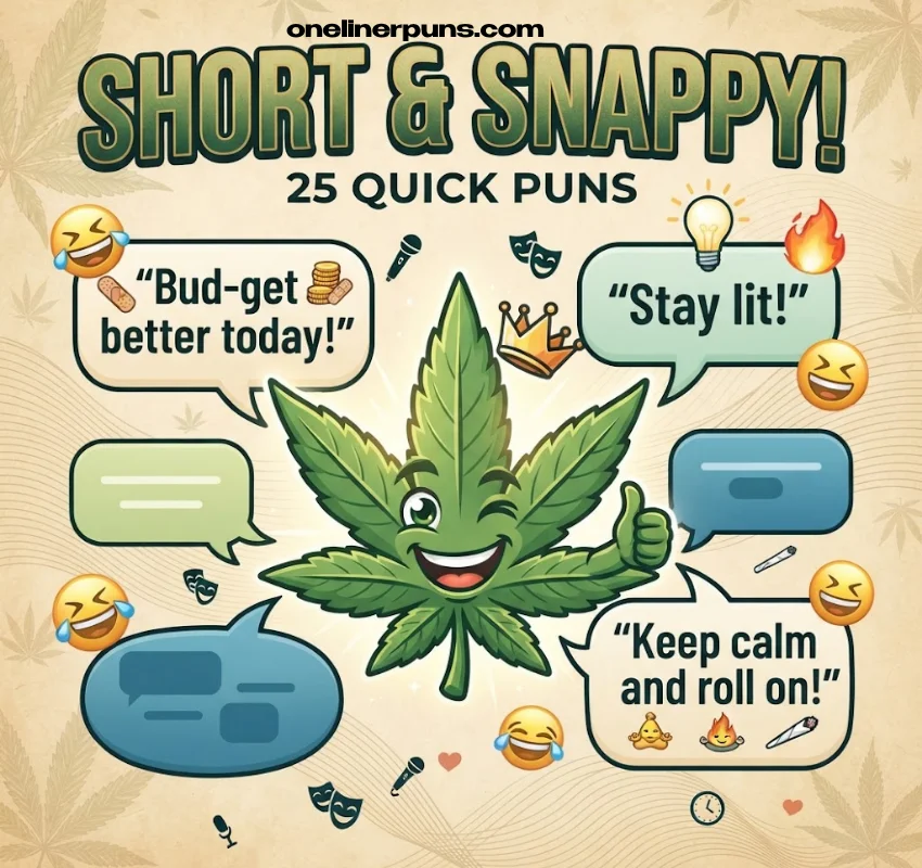 Short & Snappy One Liner Weed Puns
