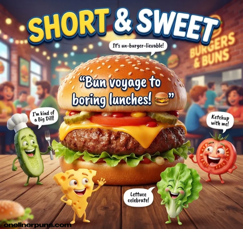 Short & Sweet One-Liner Burger Puns