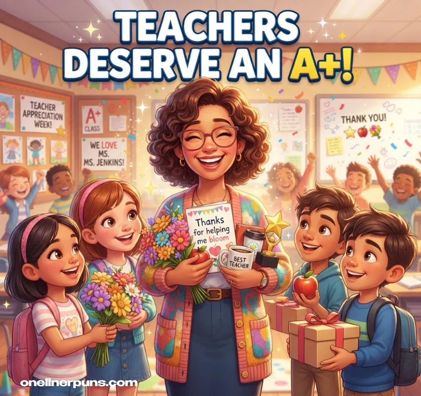 Short Teacher Appreciation Puns for Cards and Gifts