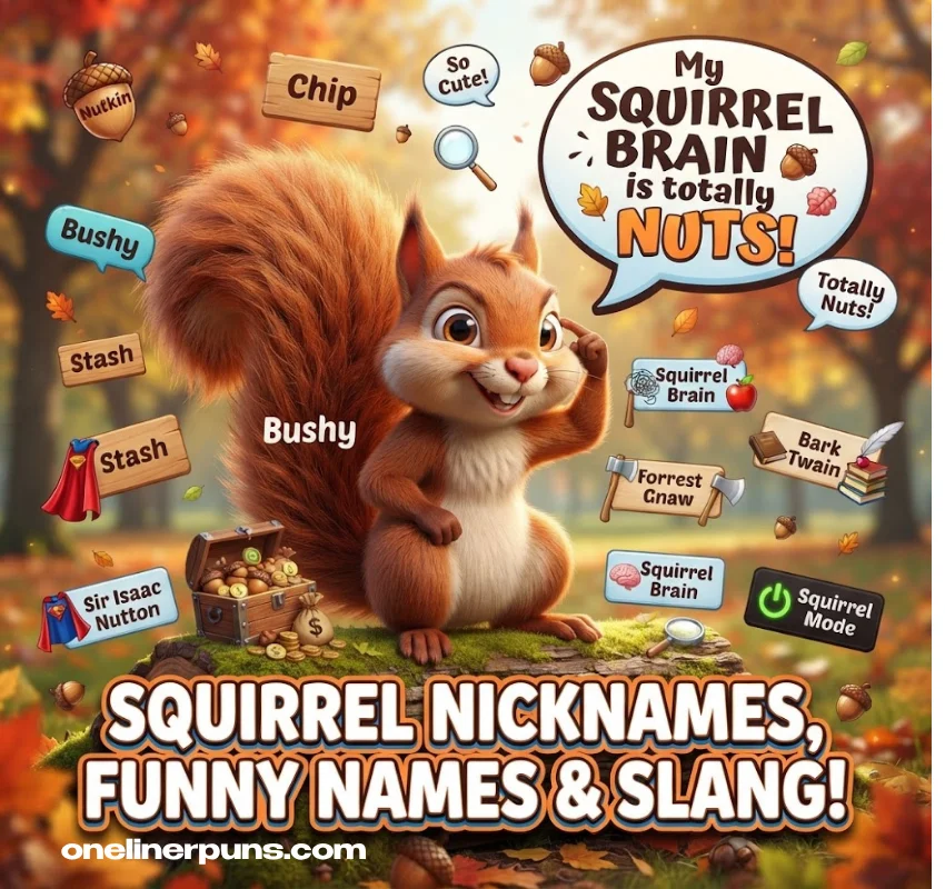 Squirrel Nicknames, Funny Names, and Slang Terms