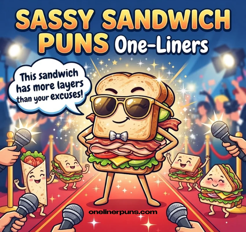 Witty & Sassy Sandwich Puns One-Liners