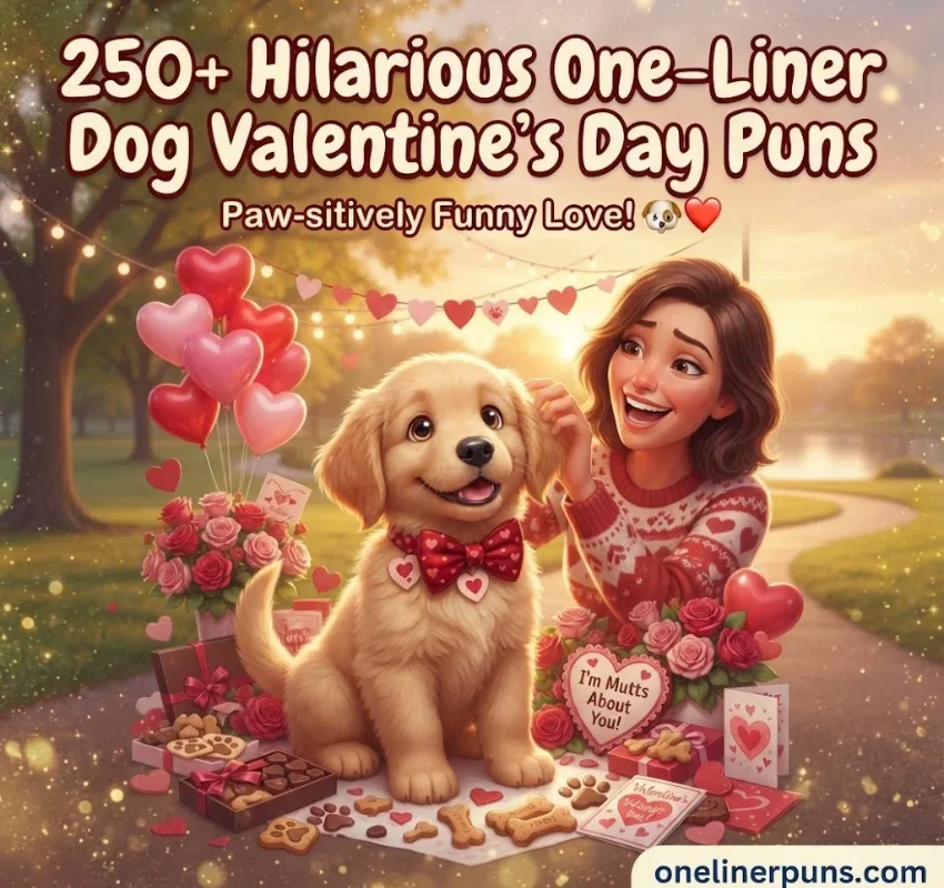 200+ Funny One-Liner Dog Valentines Day Puns That Will Melt Your Heart! ๐พ๐