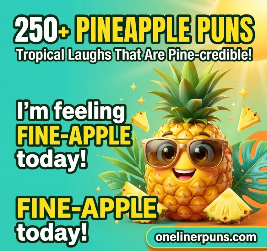 200+ Funny One-Liner Pineapple Puns That Will Make You Smile! 🍍