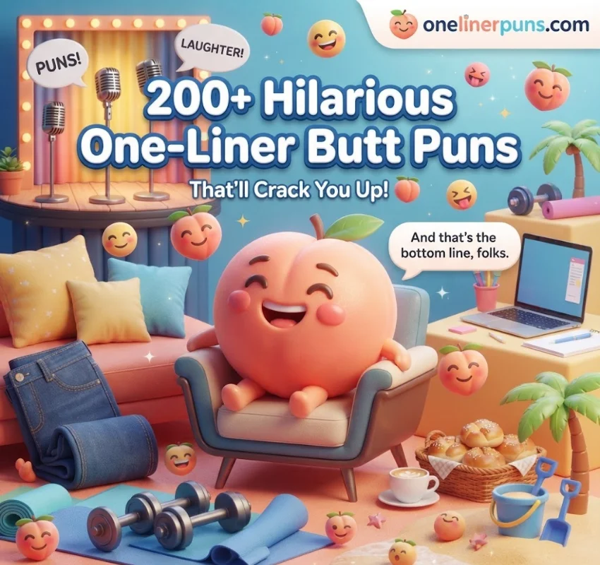 200+ Hilarious One-Liner Butt Puns That Will Crack You Up! 🍑