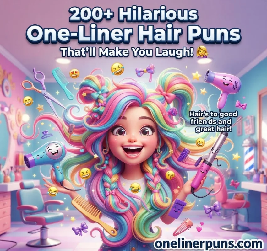 200+ Hilarious One-Liner Hair Puns That Will Make You Laugh! 💇♀️