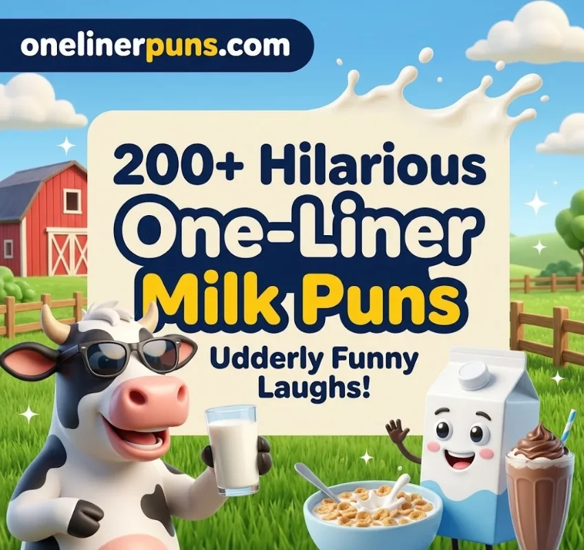 250+ Funny One-Liner Milk Puns That Will Make You Laugh! 😂