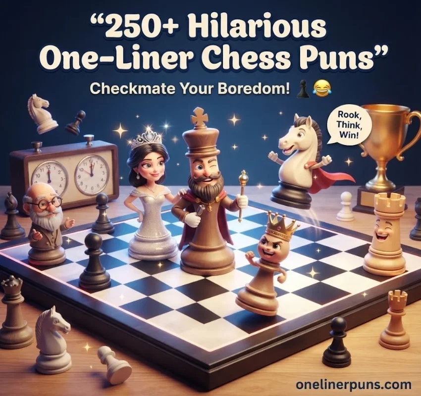 250+ Hilarious One-Liner Chess Puns That Make You Laugh ♟️😂