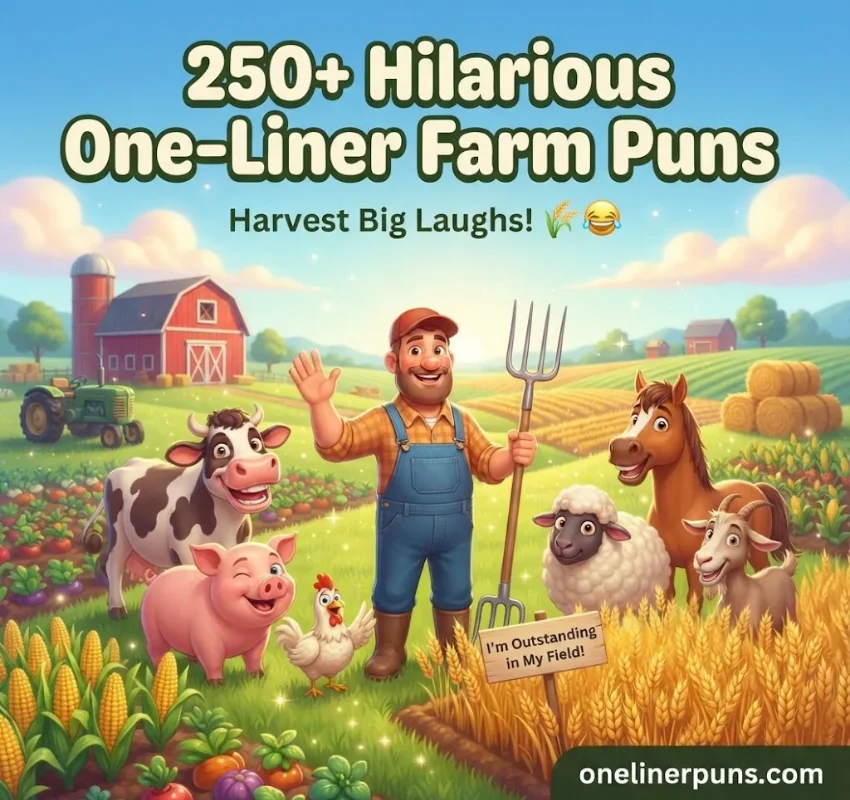 250+ Hilarious One-Liner Farm Puns That Are Udderly Funny! 🚜