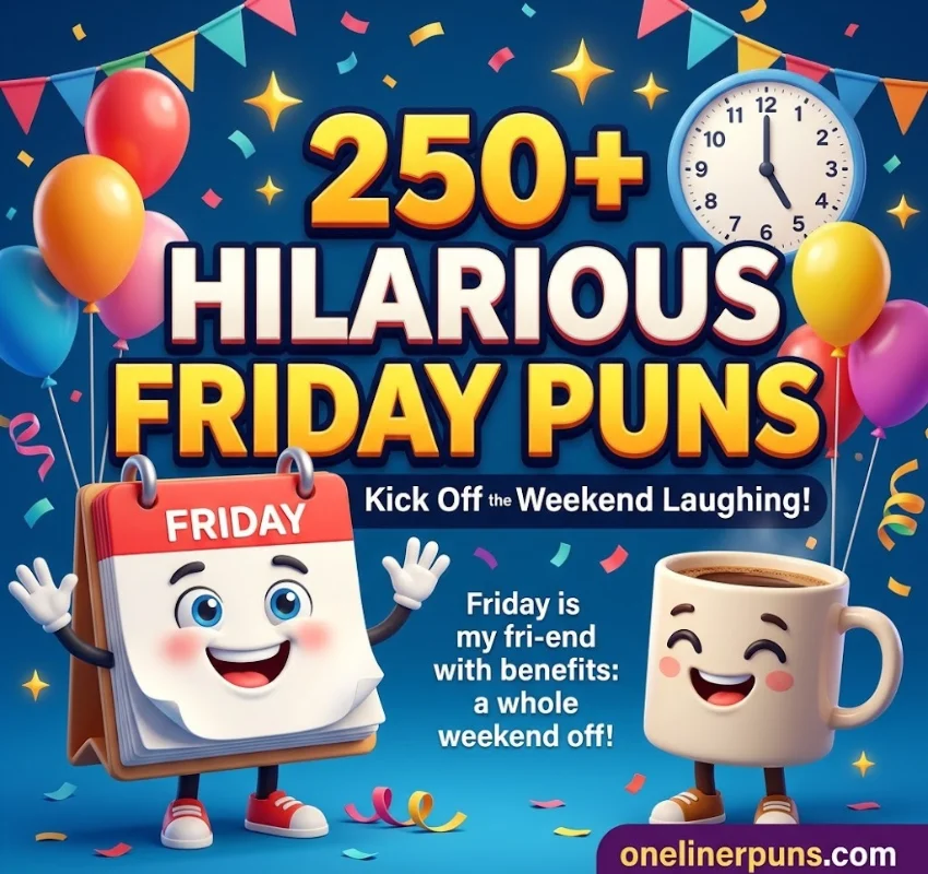 250+ Hilarious One-Liner Friday Puns That Kick Off the Weekend! ๐