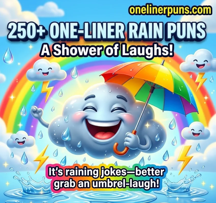 250+ Hilarious One-Liner Rain Puns That Will Make You Crack Up! 🌧️