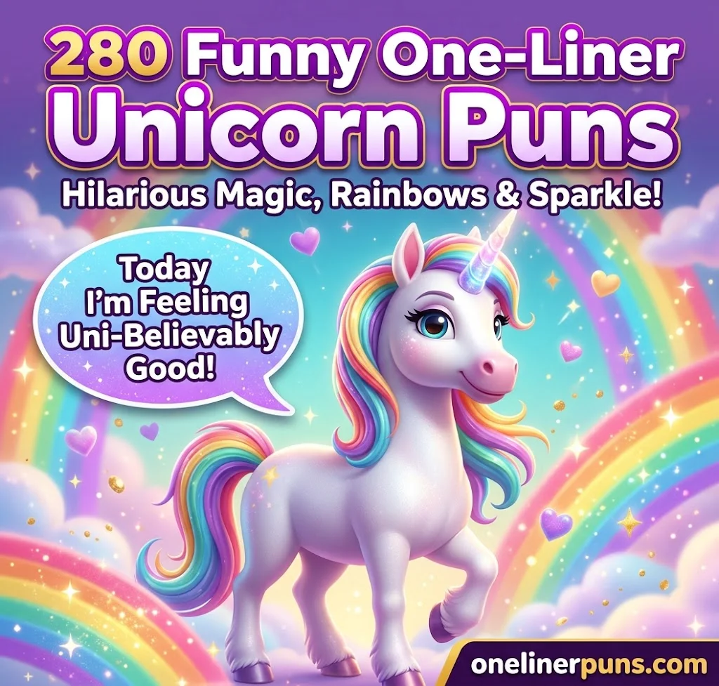280+ Funny One-Liner Unicorn Puns That Are Pure Magic 🦄