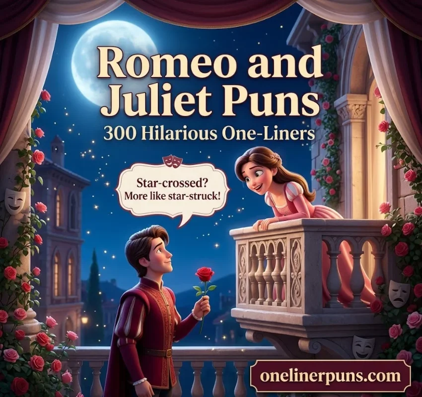 300+ Hilarious One-Liner Romeo and Juliet Puns That Are Tragically Funny 🎭