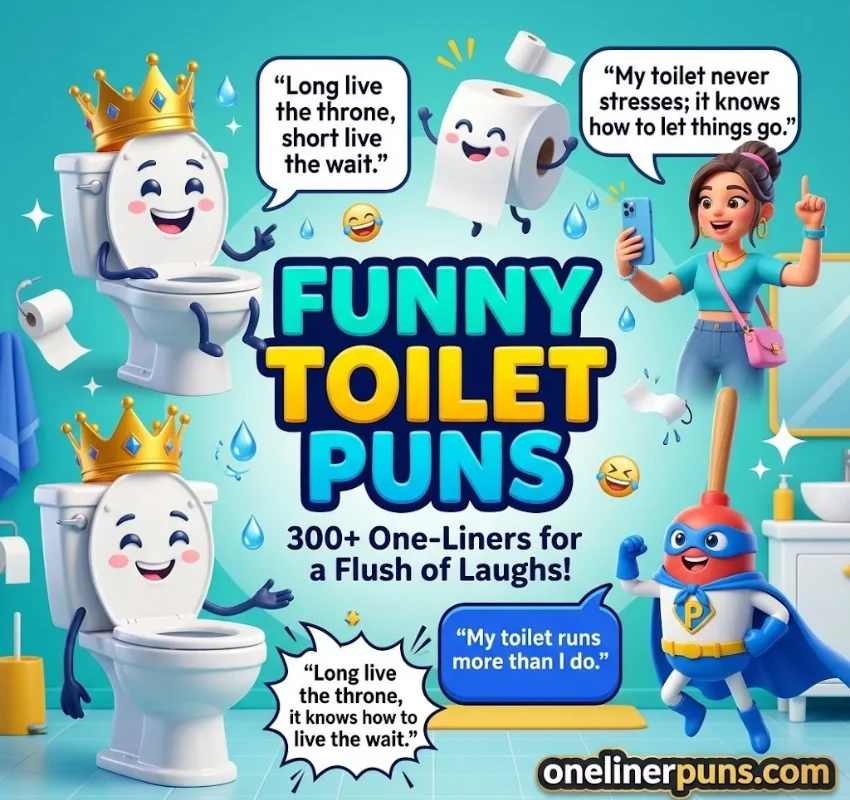 300+ Hilarious One-Liner Toilet Puns That Will Flush You Away