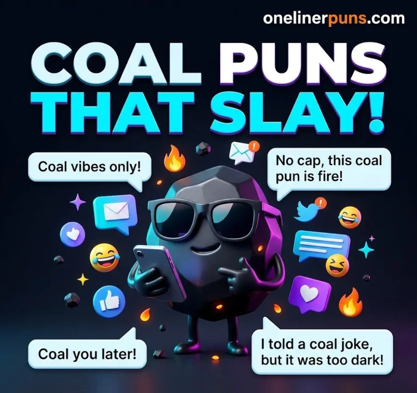 Coal Puns for Captions, Texts and Slang