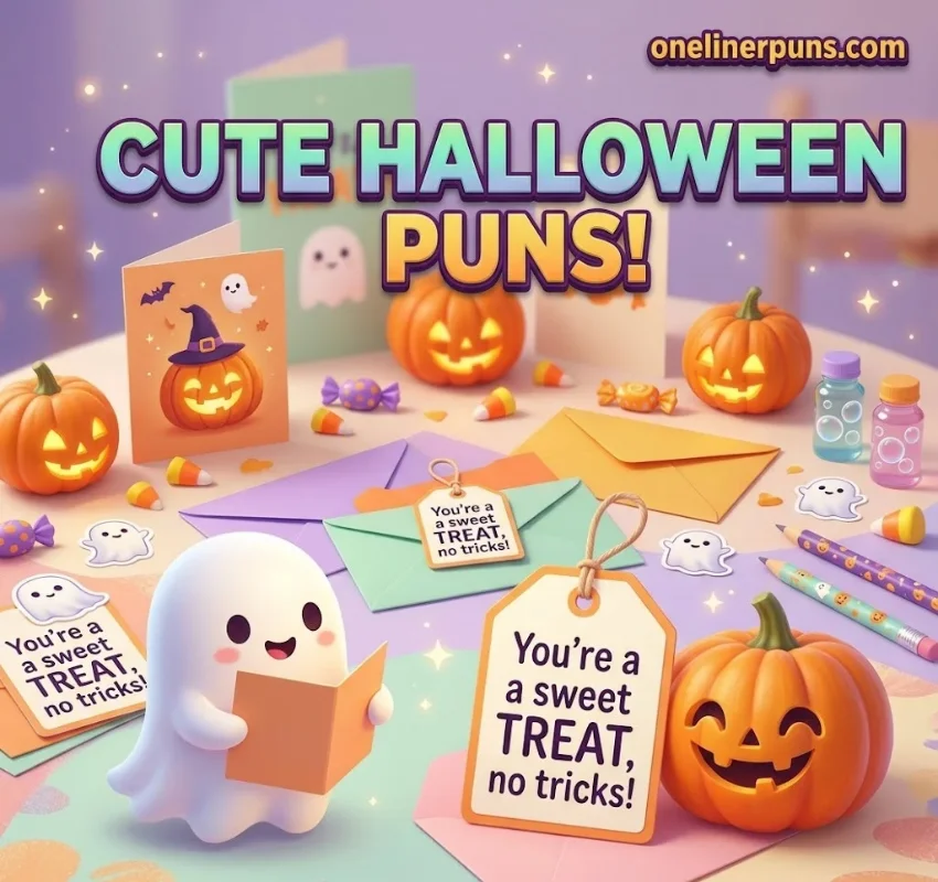 Cute Halloween Puns for Cards and Tags