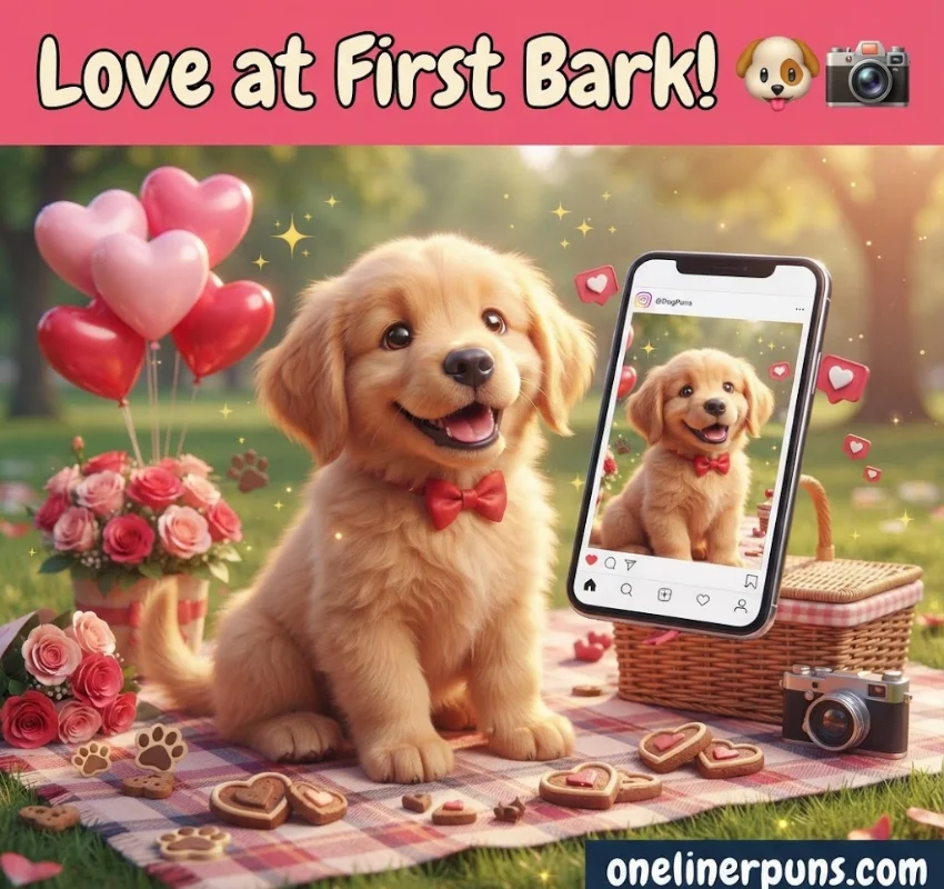 Dog Valentine Puns for Instagram Captions