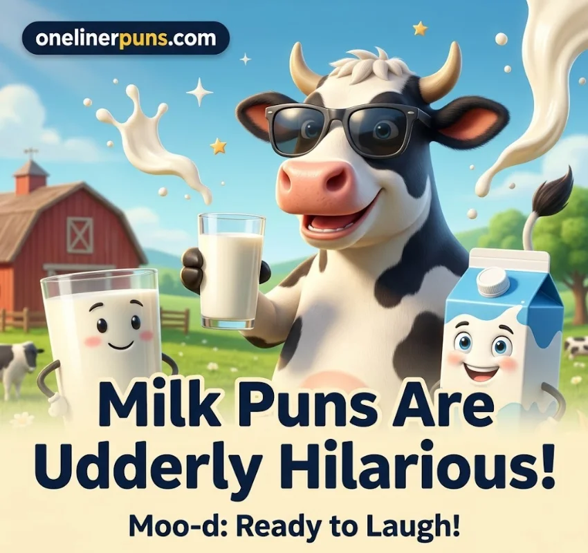 Funny One-Liner Milk Puns