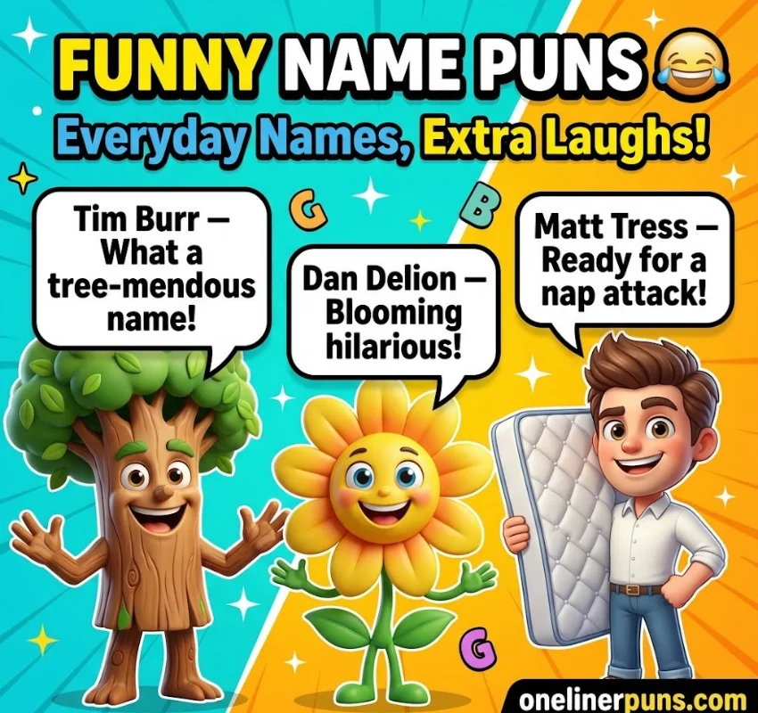 Funny One-Liner Name Puns for Everyday Names