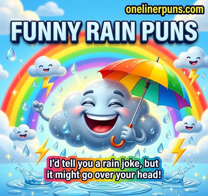 Funny One-Liner Rain Puns That Pour Laughs