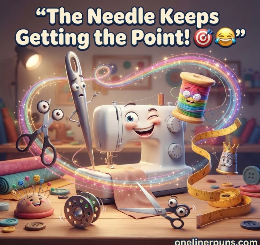 Funny Sewing Machine, Needle & Thread Puns 🪡