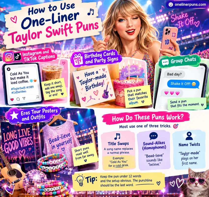 How to Use One-Liner Taylor Swift Puns