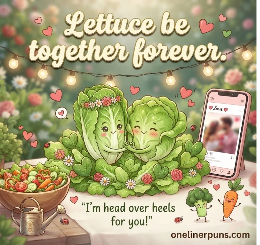 Lettuce Puns for Love and Social Media