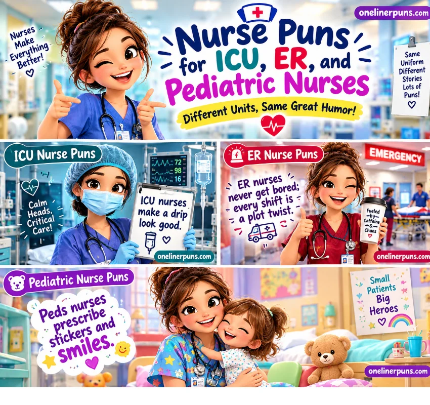 Nurse Puns for ICU, ER, and Pediatric Nurses