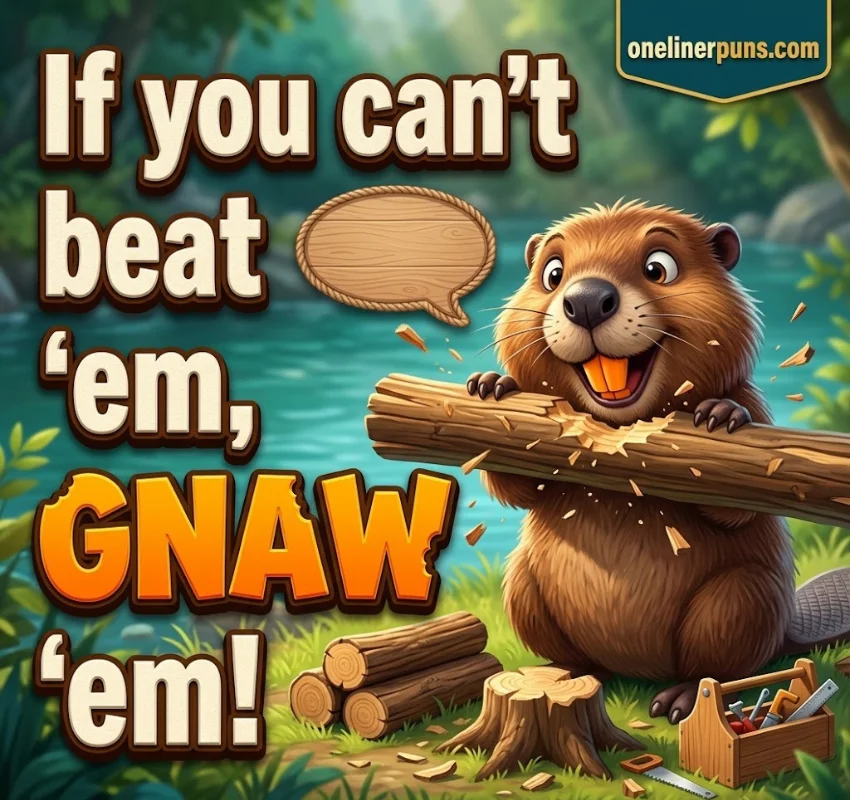 One-Liner Beaver Puns for Teeth, Wood and Gnawing