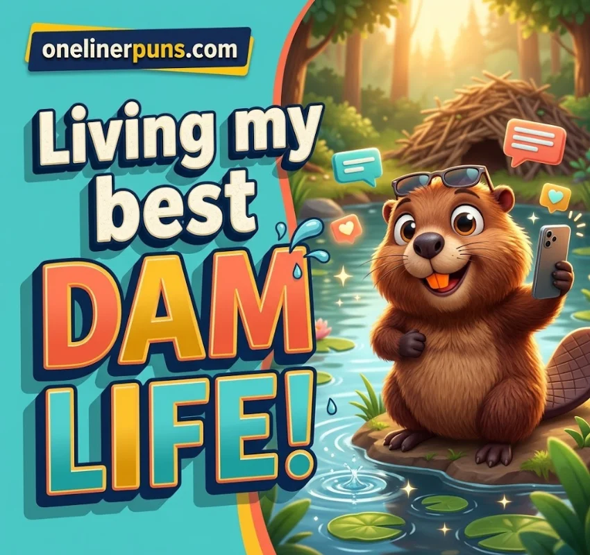 Short Beaver Puns for Captions, Texts and Nicknames