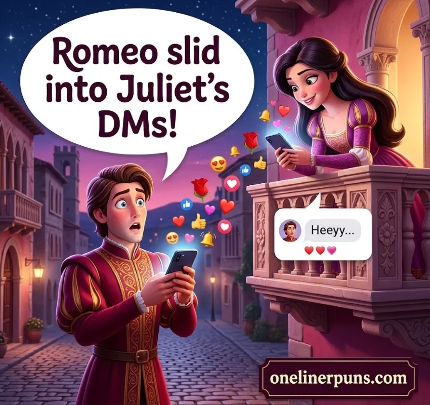Short Romeo and Juliet Puns for Instagram and Texts