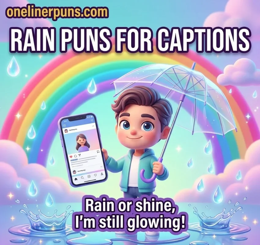 Short and Clever Rain Puns for Instagram Captions