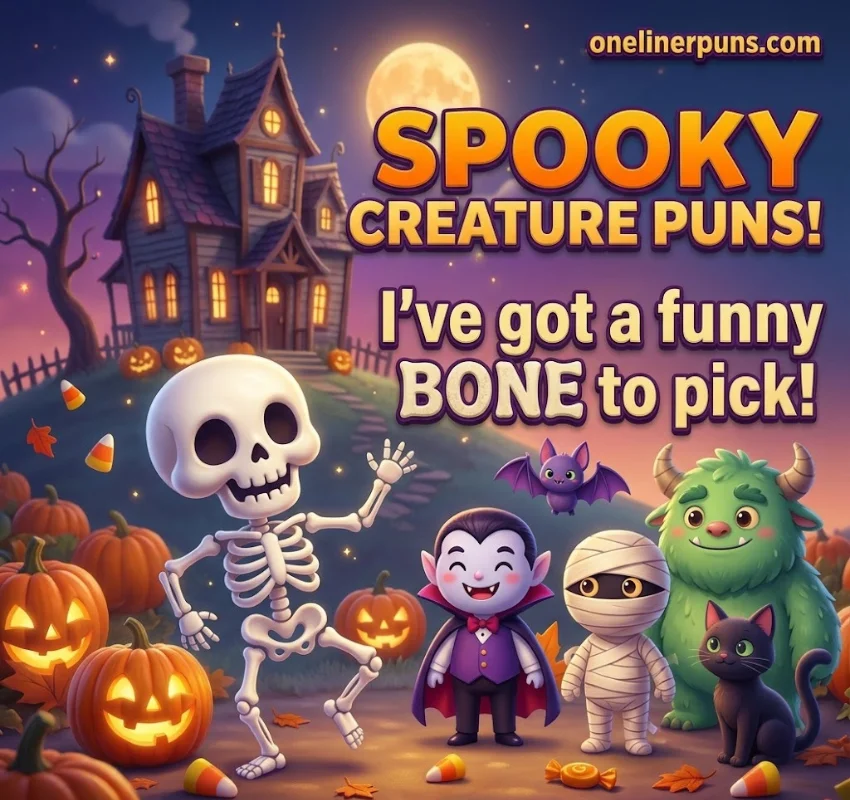 Spooky Creature Puns for Kids