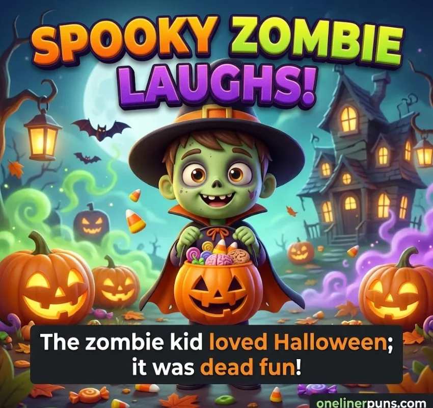 Zombie Puns for Halloween and Kids